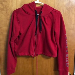 Cropped Red ‘Guess’ Jacket (L)